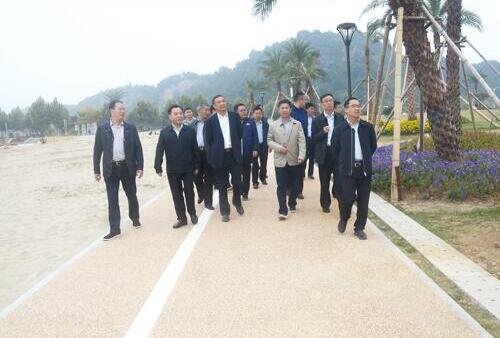 上饒市人大副主任、鄱陽縣縣委書記張禎祥蒞臨新昌南湖西河濕地公園項目